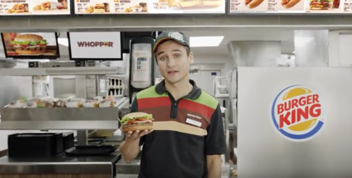 Burger Kingの新CM（YouTube）より