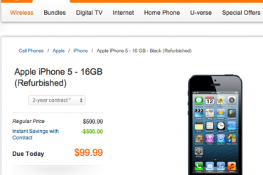AT&TがiPhone 5を99ドルで販売