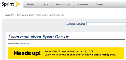 Sprintが端末早期買換えオプションを廃止