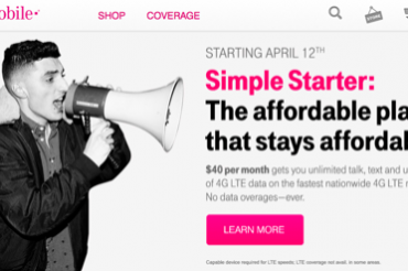 T-Mobileが月40ドルの良心的なプランを導入