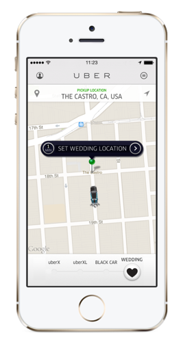 Uberが結婚式を「配車」