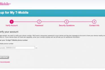 T-Mobileのサイトでアカウントが登録できない