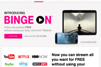 T-MobileのBinge Onに欠陥