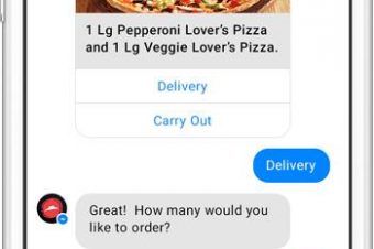 ソーシャルメディアでピザを注文