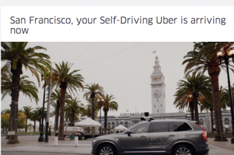 UberがSFで自動運転車の配車を開始したが